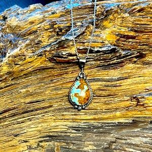 Turquoise and Sterling Silver Pendant